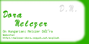 dora melczer business card